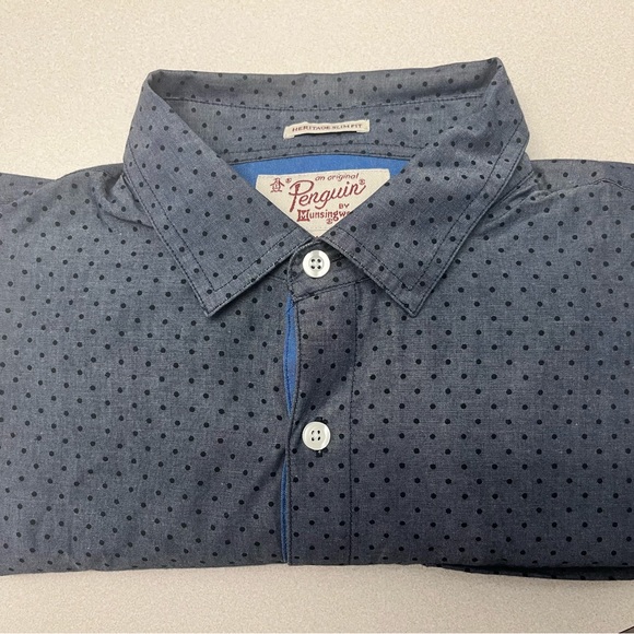 Original Penguin Polca Dot Collar Shirt - Picture 2 of 5